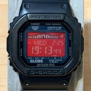 Casio G-Shock GRX-5600GE-1 Globe "United By Fate" Solar Tide Moon Digital Watch